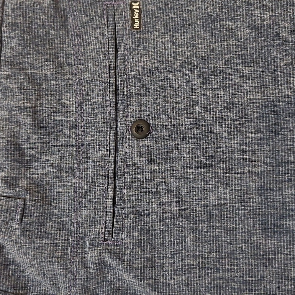 Hurley Blue Gray Flat Front Shorts Tailored Design Swim/Short‎ Size 30 - Picture 6 of 6